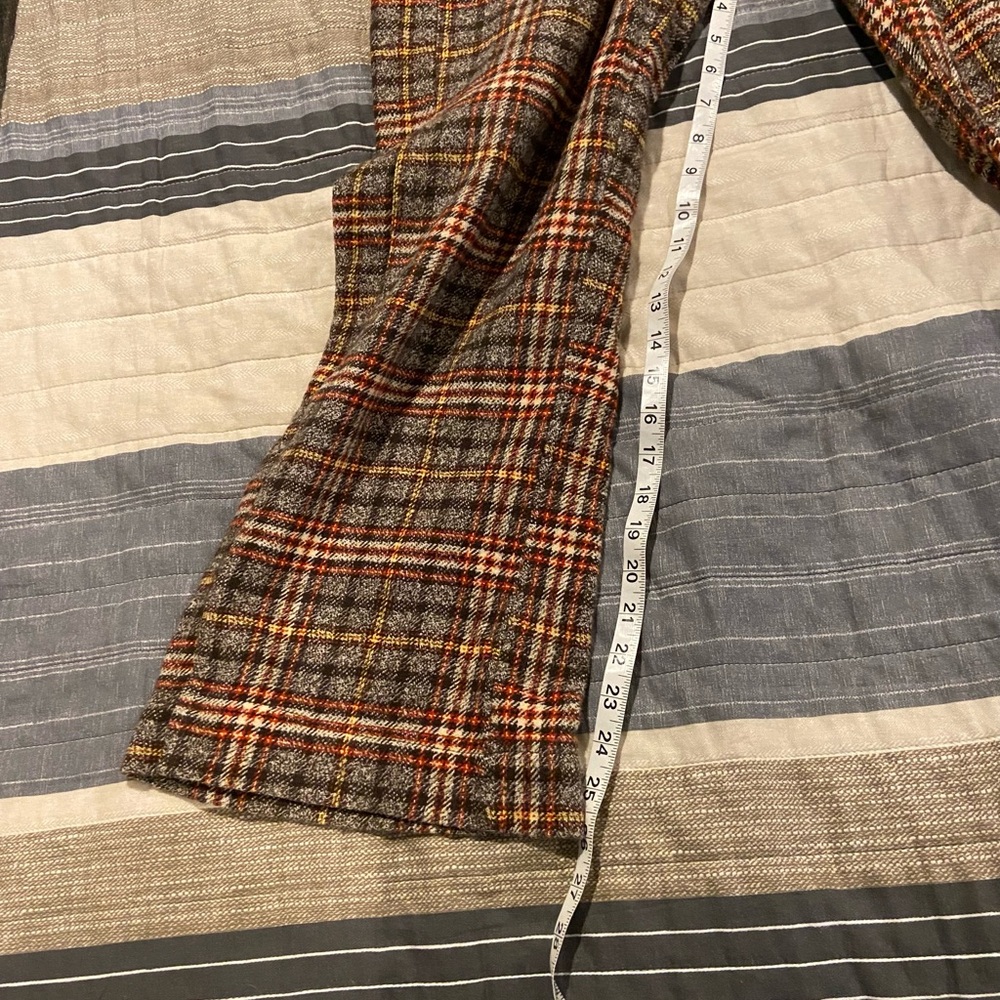 Free People Plaid Boot Cut Pants - Red and Gray - Picture 8 of 10